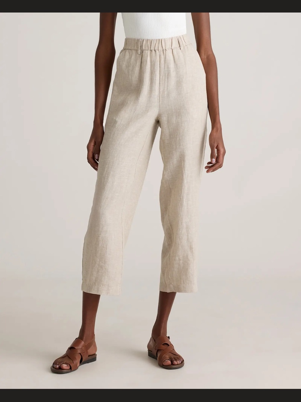 Quince | 100% European Relaxed Linen Pants in Flax